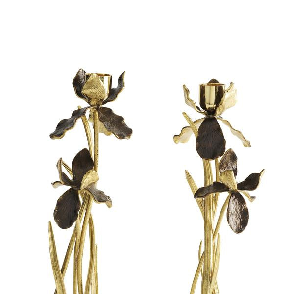 Black Iris Candleholders