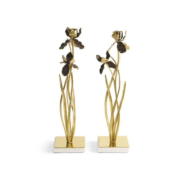 Black Iris Candleholders