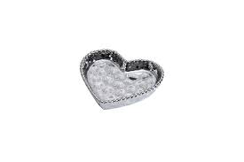 Pampa Bay Love Heart Trinket Tray - Silver