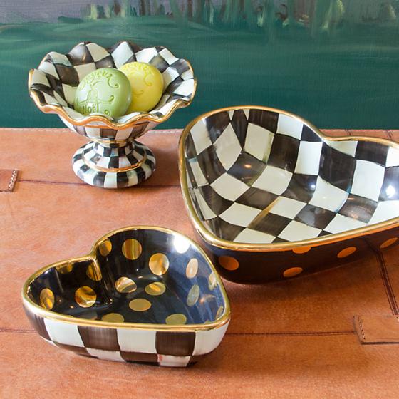 Courtly Check Heart Bowl Small