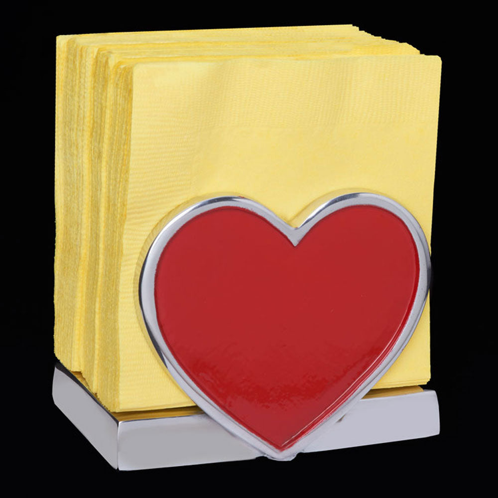 Red Heart Napkin Holder