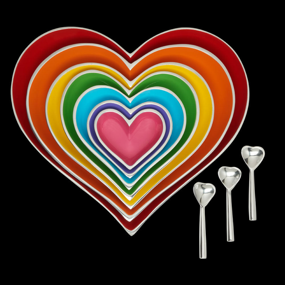 Rainbow Seven Hearts Set