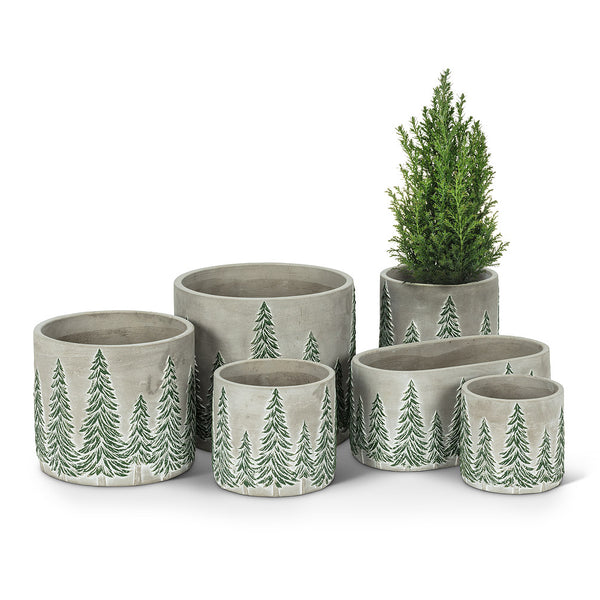 Snowy Tree Planter 6inch