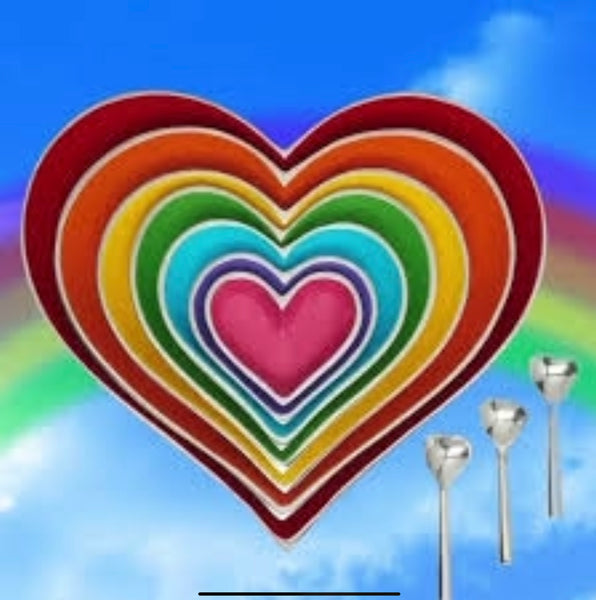 Rainbow Seven Hearts Set