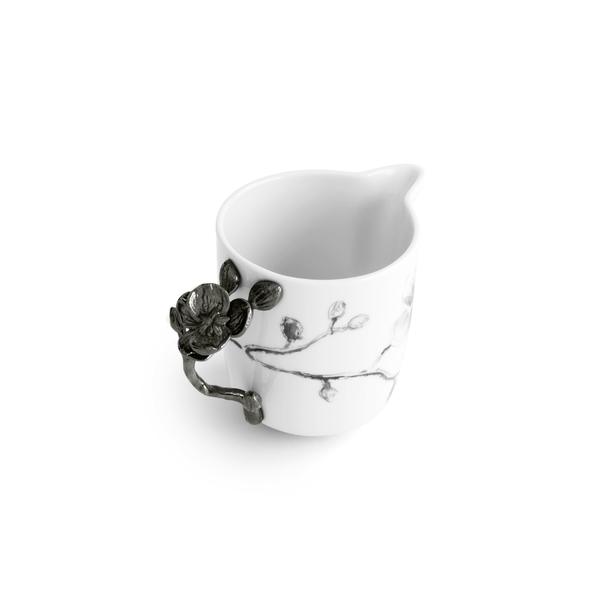 Black Orchid Porcelain Creamer