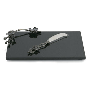 Black Orchid Small Cheese Board w/Knife