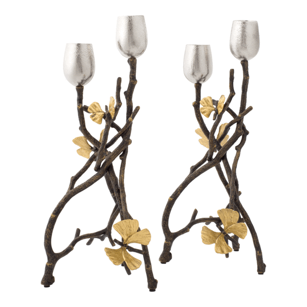 Butterfly Ginkgo Candleholders