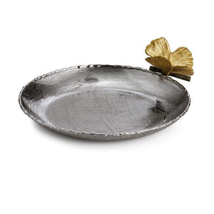 Butterfly Ginkgo Round Trinket Tray