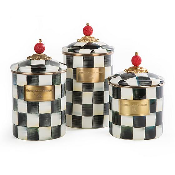 Courtly Check Enamel Canister