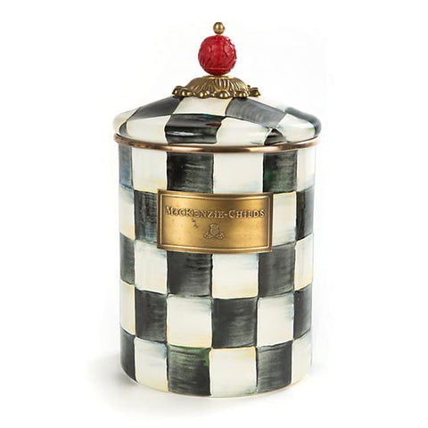 Courtly Check Enamel Canister