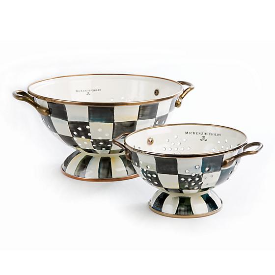 Courtly Check Enamel Colander