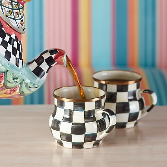 Courtly Check Enamel Mug