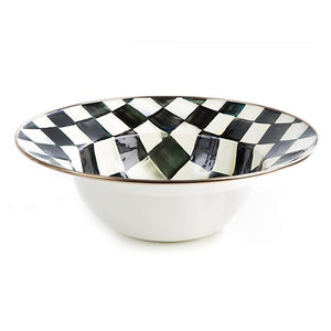 Courtly Check Enamel Serving Bowl