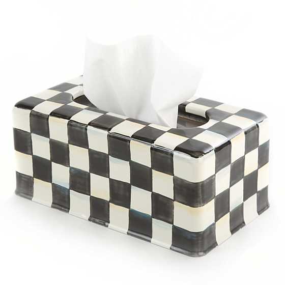 Courtly Check Enamel Standard Tissue Box Cover