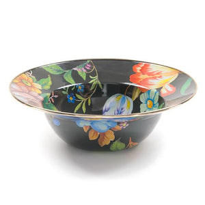 Flower Market Serving Bowl - Black