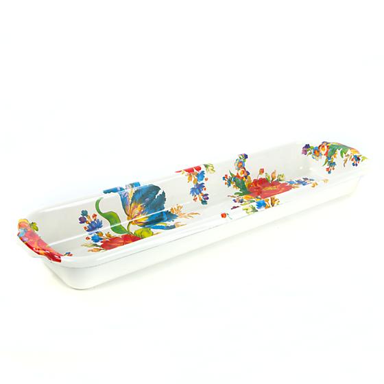 Flower Market Baguette Dish - White