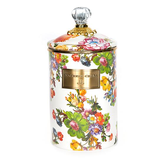Flower Market Canister - White