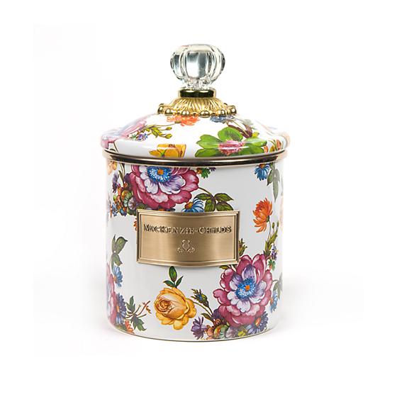 Flower Market Canister - White