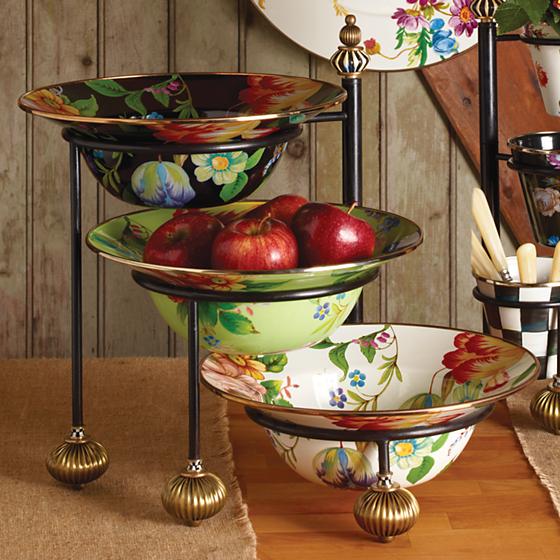 Flower Market Serving Bowl - Green