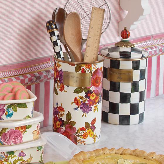 Flower Market Utensil Holder - White