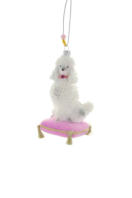 Poodle on Pillow Ornament