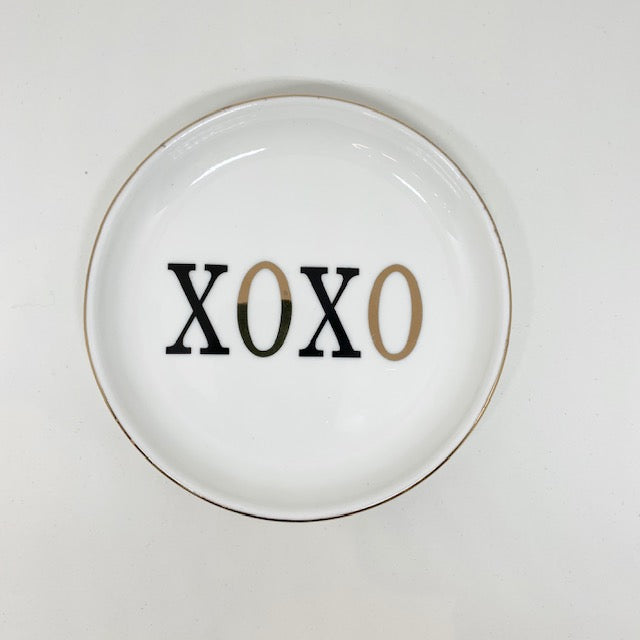 XOXO Round Trinket Tray