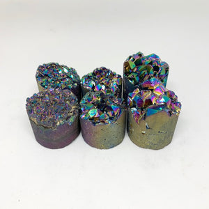 Quartz Aura Rainbow Crystal Cylinder