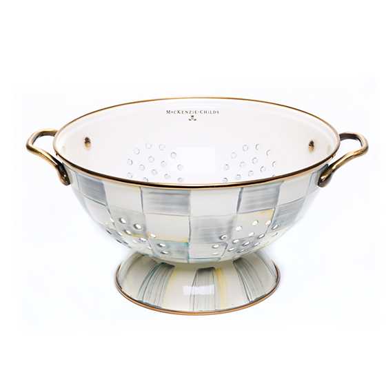 Sterling Check Enamel Colander