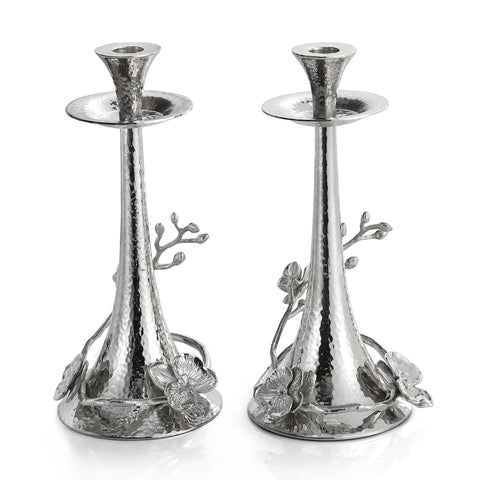 White Orchid Candleholders