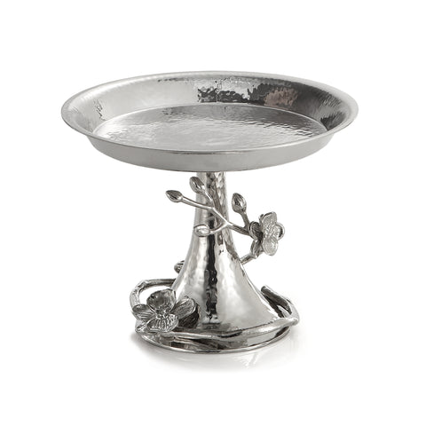 White Orchid Footed Candy Dish