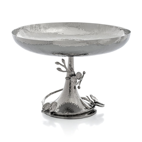 White Orchid Footed Centerpiece Bowl