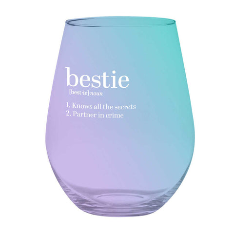 Bestie Jumbo Stemless Wine Glass
