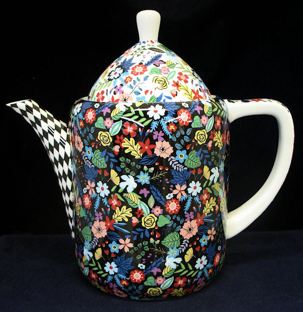 Harlequin Floral Teapot