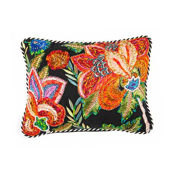 Black Jaipur Lumber Pillow
