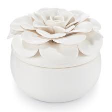 Gardenia Ceramic Flower Candle