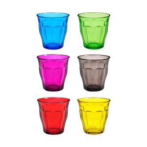 Bistro Multi Coloured Glass Set/6