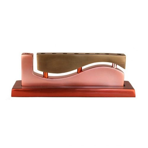 Emanuel Cast Wave Brown Menorah