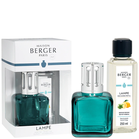 Green Ice Cube Lamp Set + 250 ml (8.45 oz) Zest Of Verbena