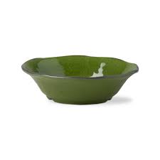 Moss Green Melamine Bowl Set/4