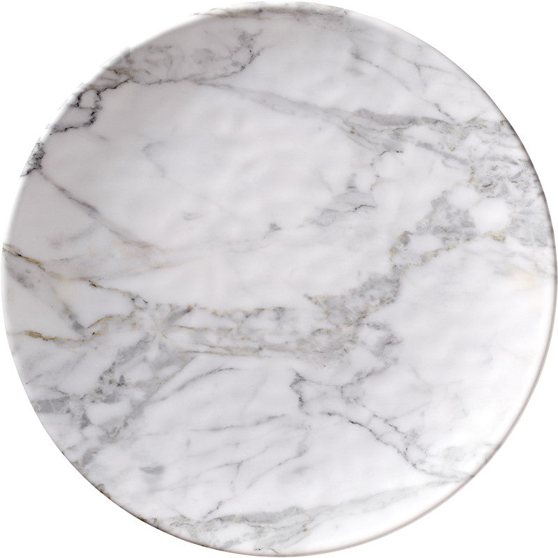 White Marble Melamine Dinner Plate