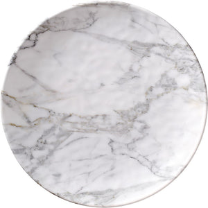 White Marble Melamine Dinner Plate