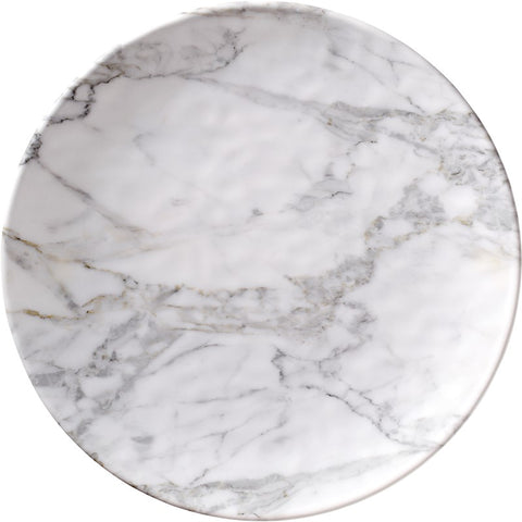 White Marble Melamine Dinner Plate