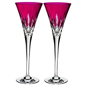 Waterford Lismore Hot Pink Set/2