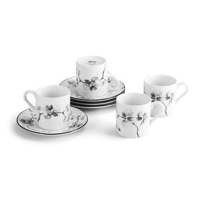 Black Orchid Demitasse Set/4