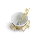 Cherry Blossom Porcelain Small Bowl w/Spoon