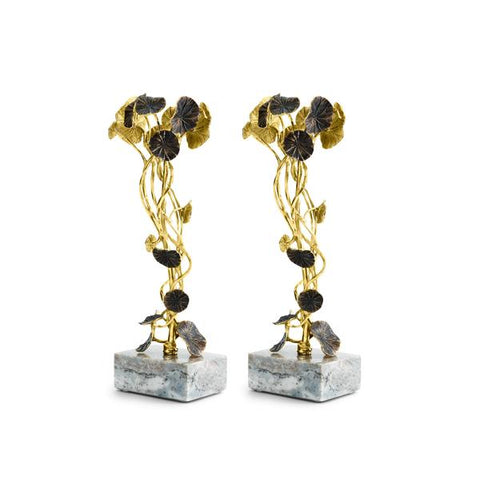 Monet's Garden Candleholder Pair