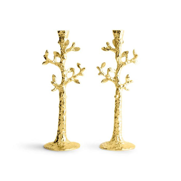 Tree of Life Candle Holders Gold Set/2