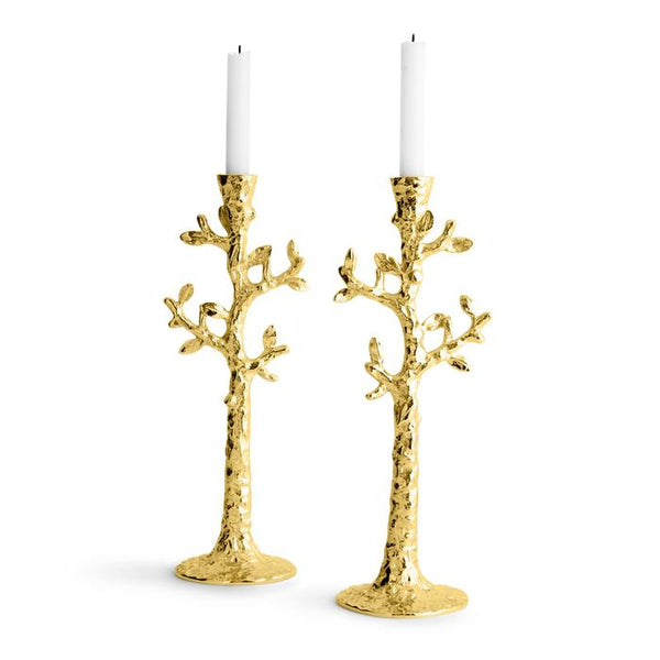 Tree of Life Candle Holders Gold Set/2
