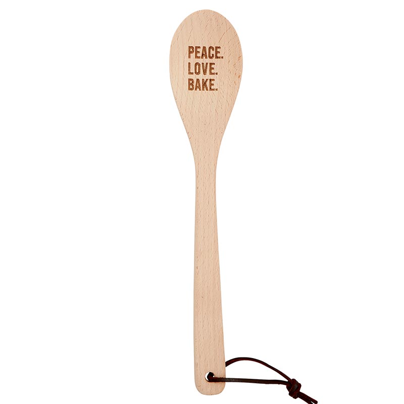Peace, Love, Bake Cooking Spoon