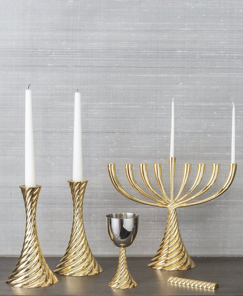 Twist Gold Menorah